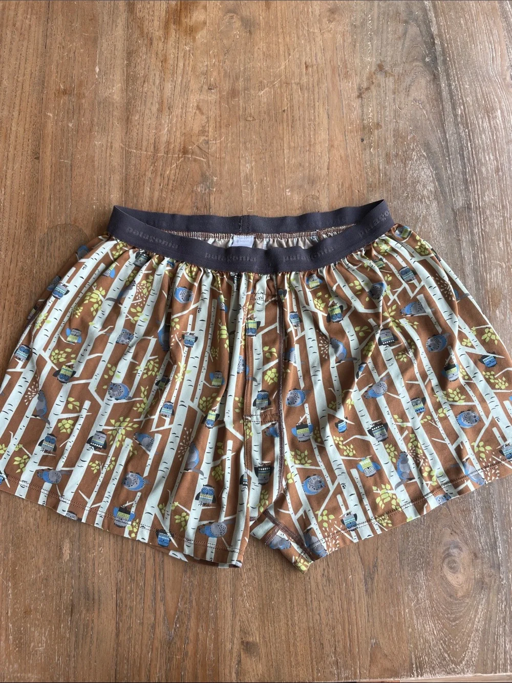 Patagonia owl theme boxers sleep shorts